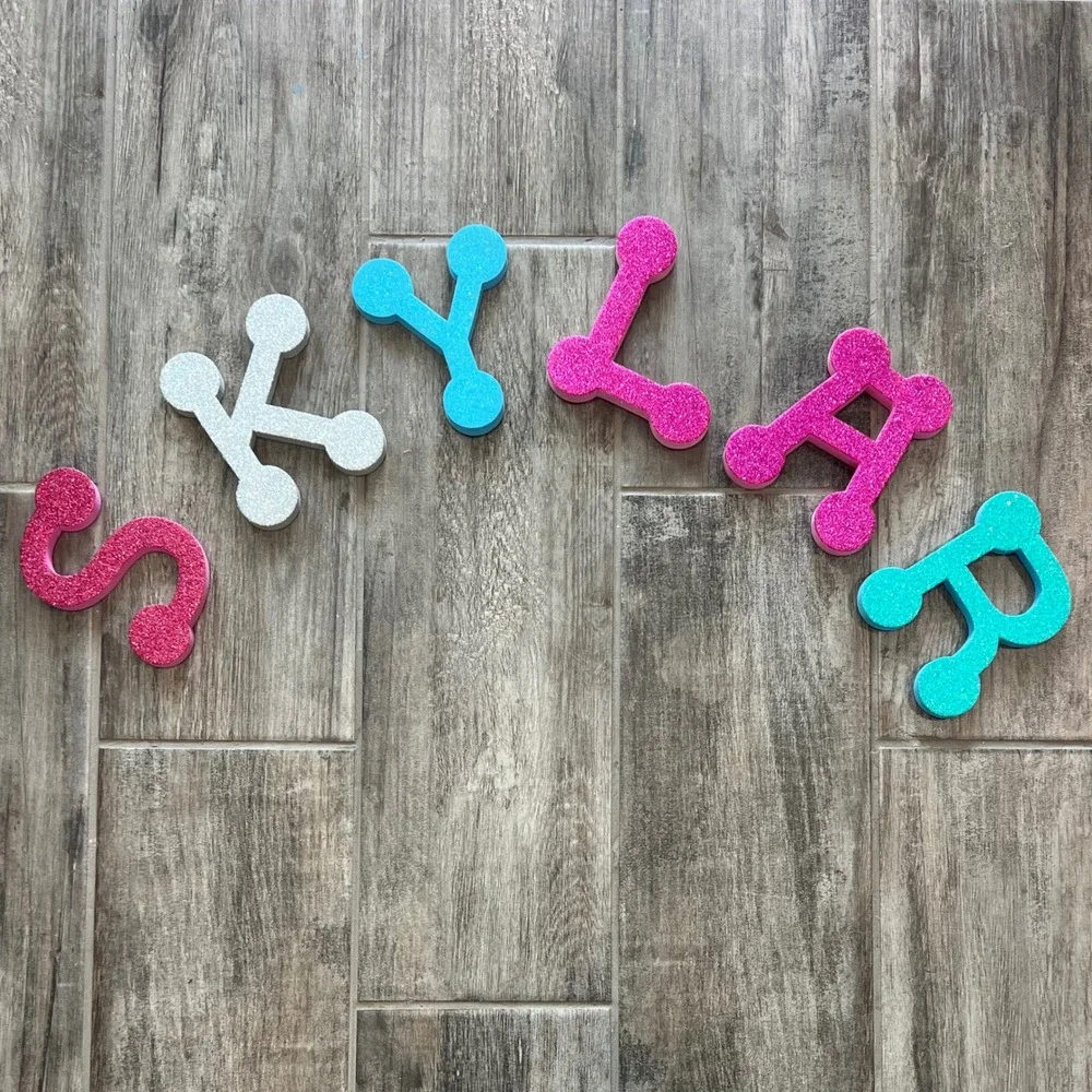 Glitter Foam Wall Letters 
